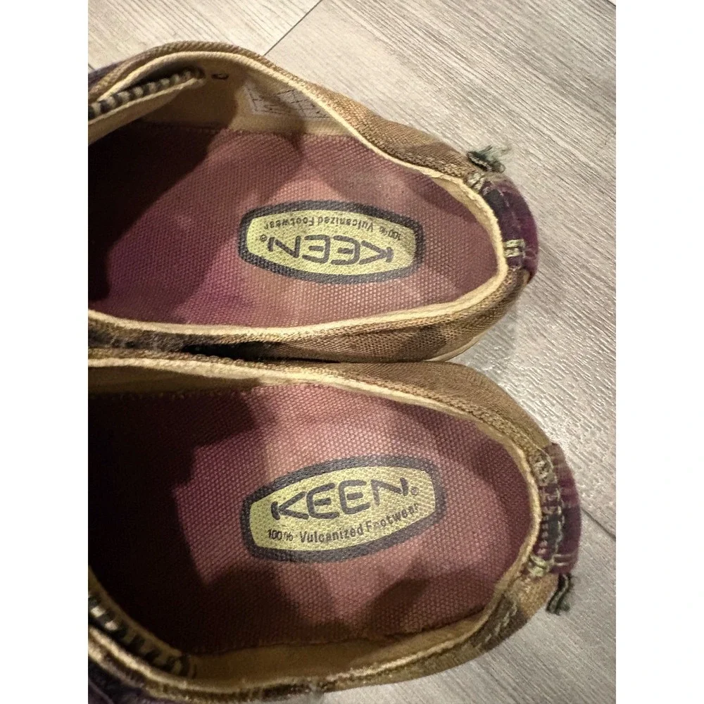Keen Mixed Print Camo Plaid Striped Canvas Sneakers Shoes 53026-CAMO Womens 6.5
